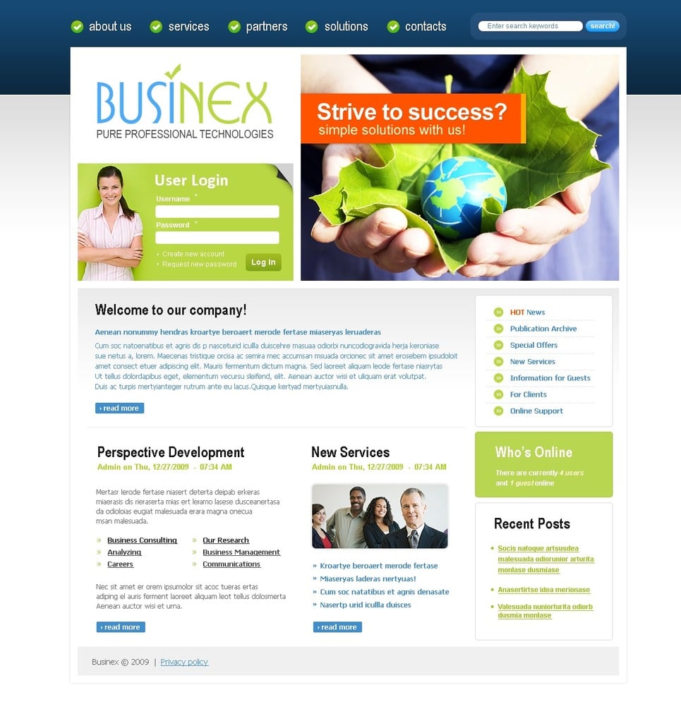 Business PSD Template New Screenshots BIG