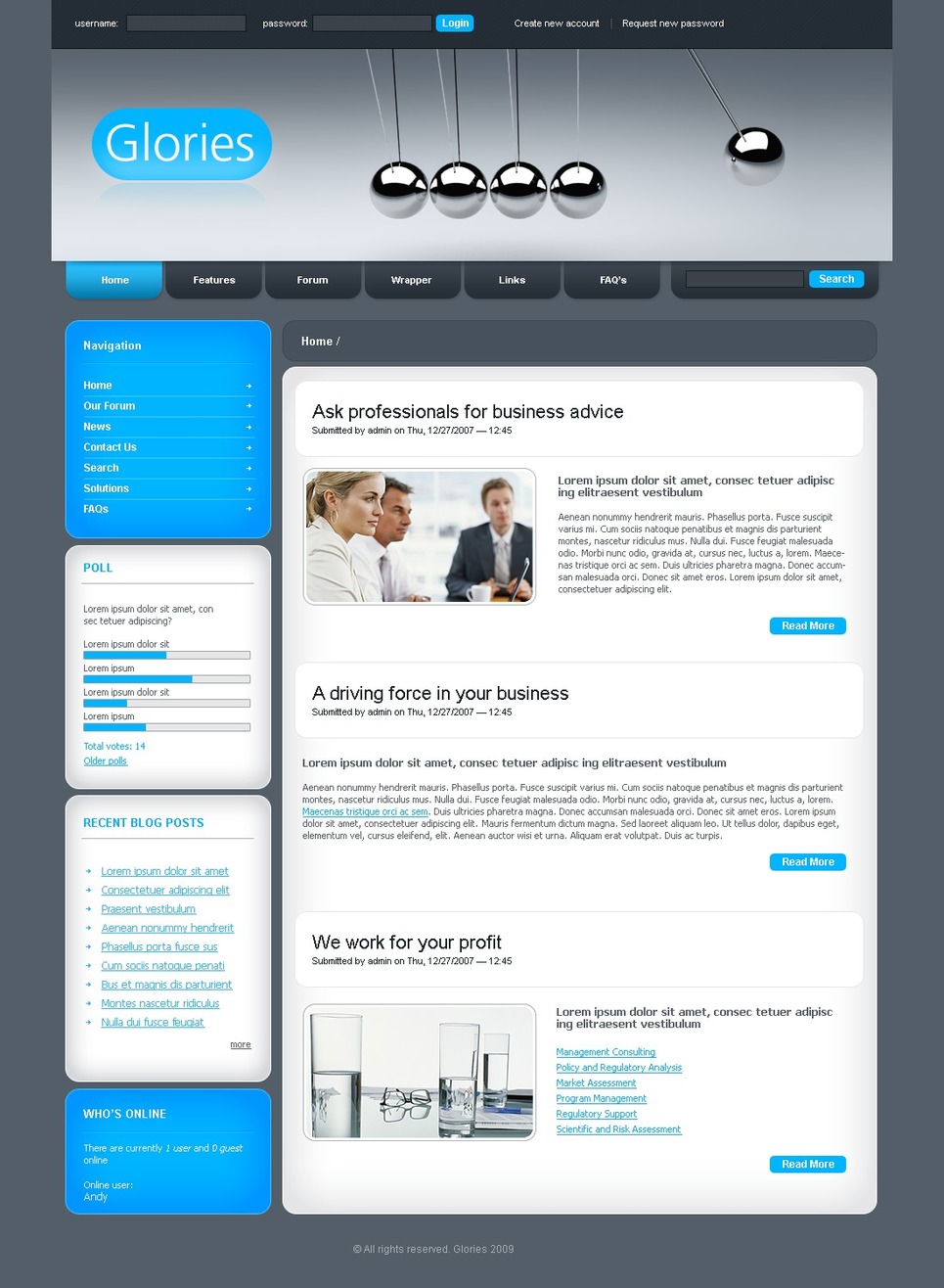 Business PSD Template New Screenshots BIG