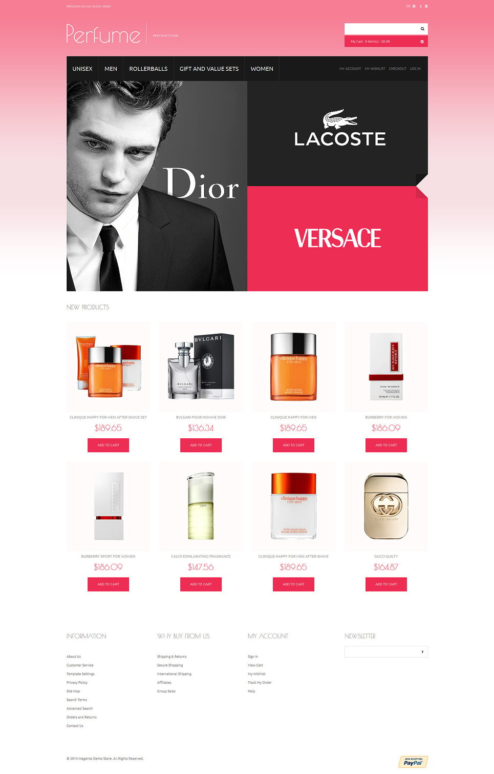 Choice of Perfumes Online Magento Theme New Screenshots BIG