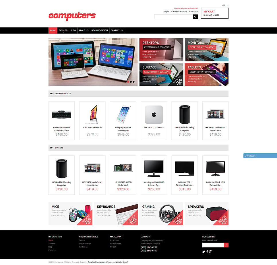 Computer Store Responsive Shopify Theme New Screenshots BIG