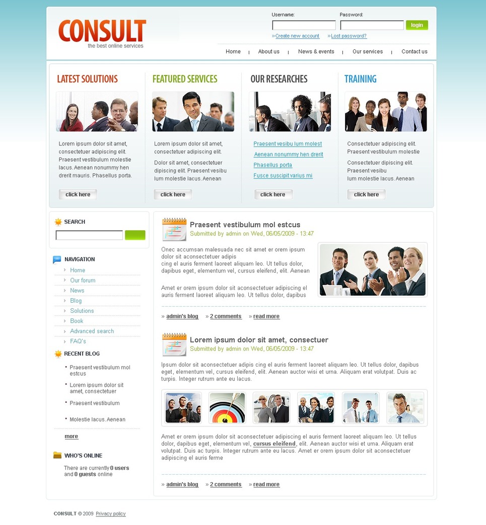 Consulting PSD Template New Screenshots BIG