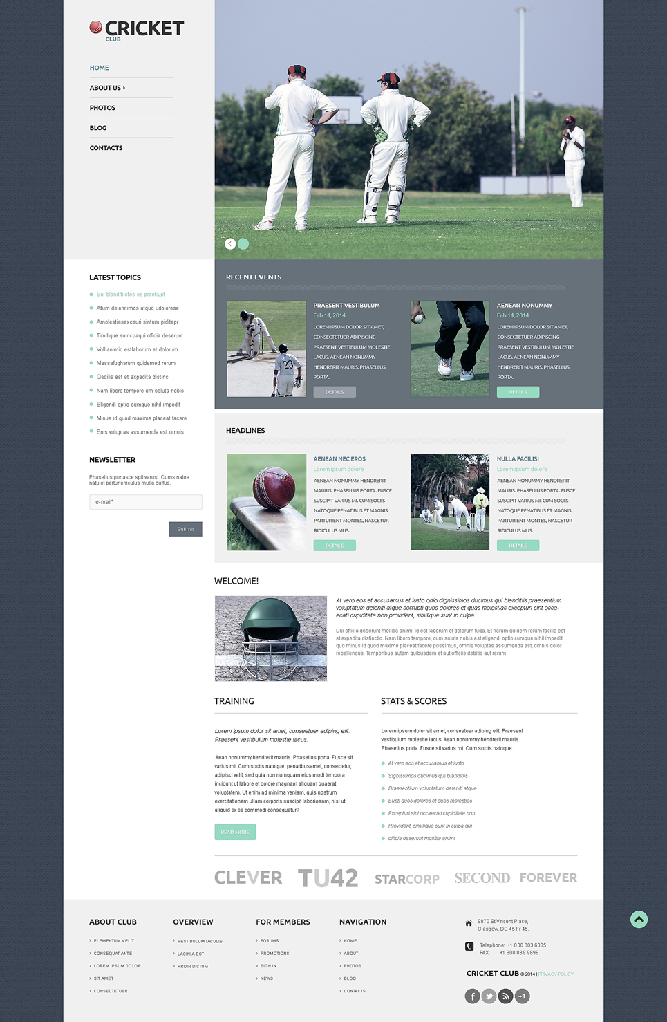 Cricket Responsive WordPress Theme New Screenshots BIG