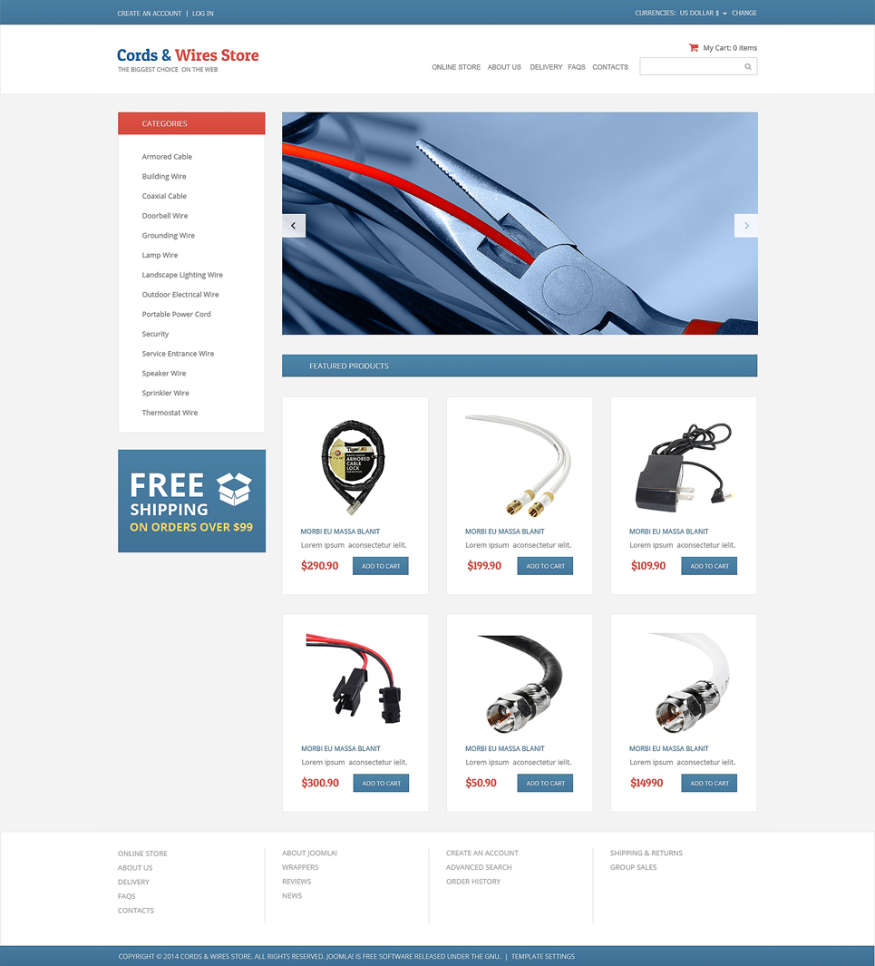 Electronics Store VirtueMart Template New Screenshots BIG