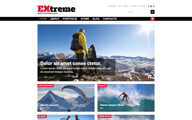 Extreme Sports Shop WooCommerce Theme