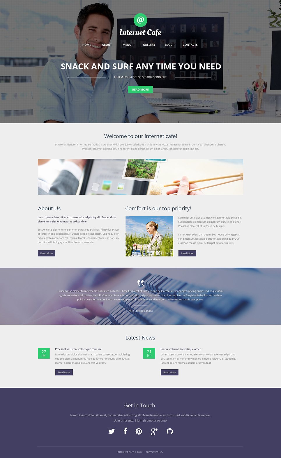 Internet Cafe WordPress Theme #50113