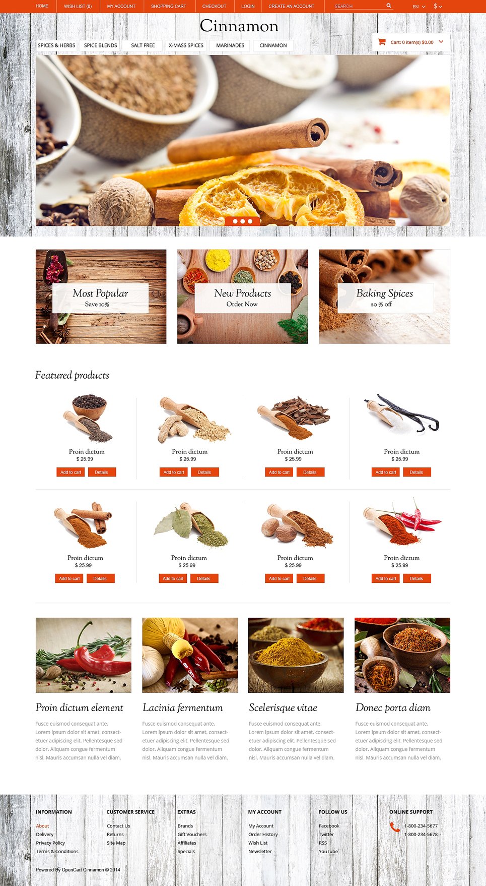 Spice Shop Responsive OpenCart Template New Screenshots BIG