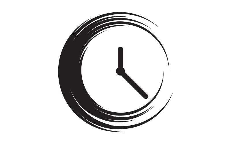 Clock icon vector flat illustration design template v.14 Logo Template
