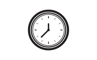 Clock icon vector flat illustration design template v.4