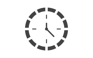 Clock icon vector flat illustration design template v.8