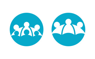 Safe care social community Logo design template v.2