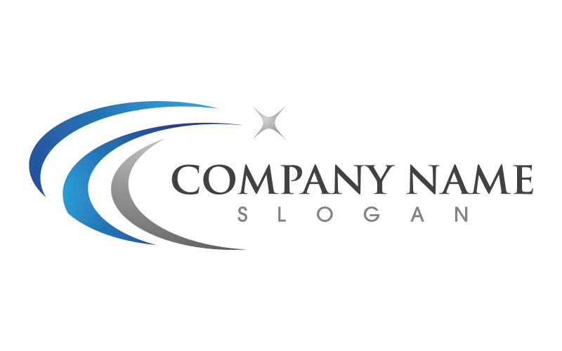 Star Fast speed Illustration logo design v.1 Logo Template