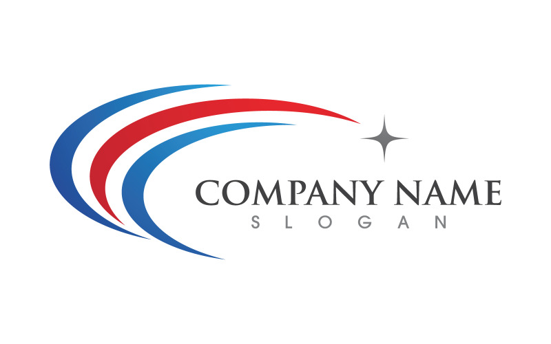 Star Fast speed Illustration logo design v.4 Logo Template