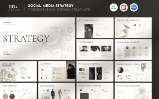 Social Media Strategy Presentation Template Design