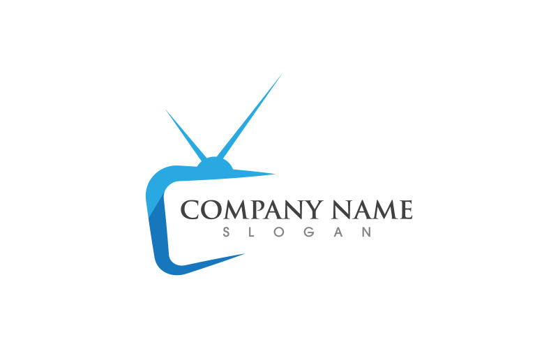 TV , LCD, LED, monitor icon vector illustration design v.2 Logo Template