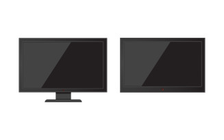 TV , LCD, LED, monitor icon vector illustration design v.4