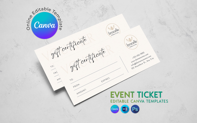 Canva Gift Certificate Template