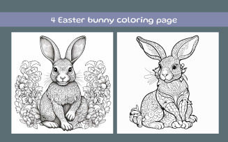 Easter bunny coloring page