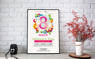 Elegant Women's Day Invitation Flyer Template – Customizable & Printable