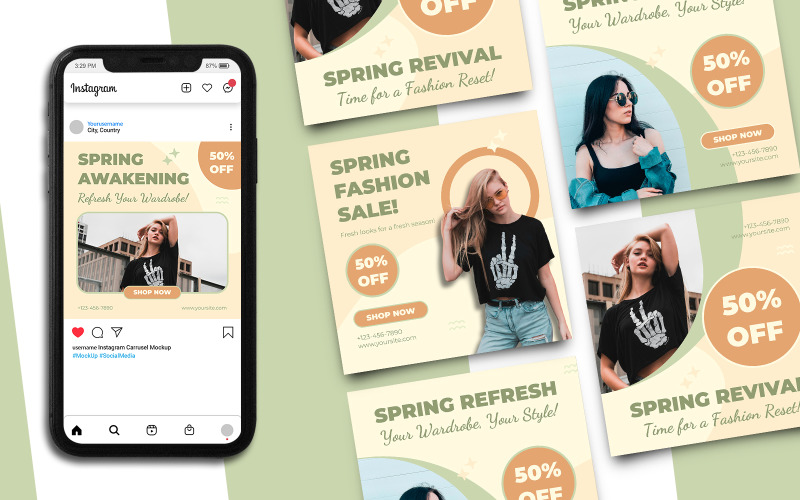 Fashion Sale Instagram Post Template 681 Social Media