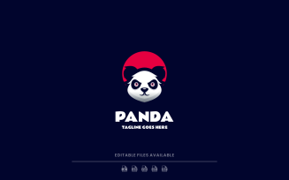 Panda Simple Mascot Logo 9