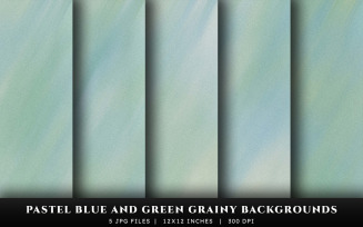 Pastel Blue and Green Grainy Texture Backgrounds