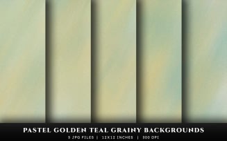 Pastel Golden Teal Grainy Texture Backgrounds