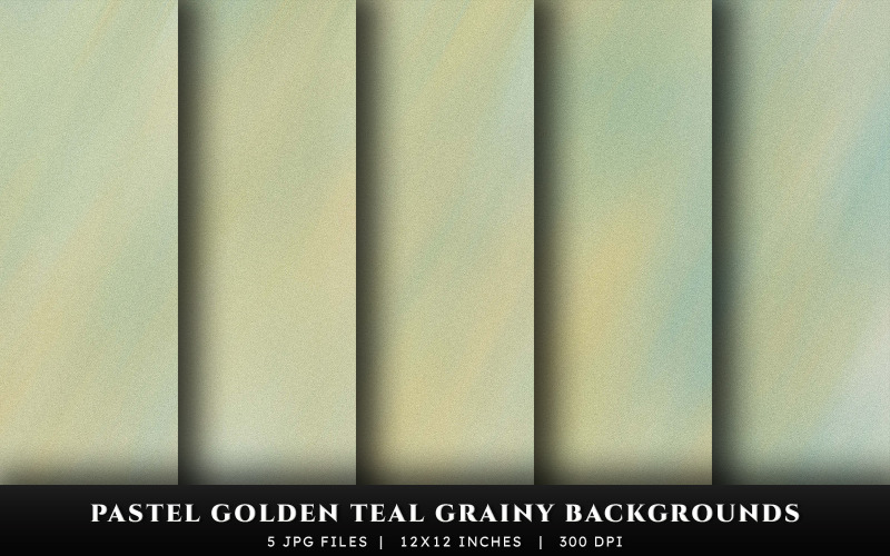 Pastel Golden Teal Grainy Texture Backgrounds