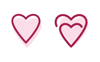 Beauty cute Love Vector icon illustration design v.7