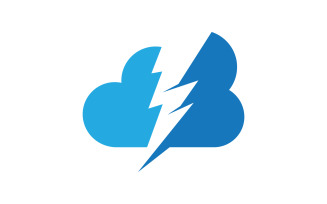 Lightning Power Logo Template vector icon illustration design v.8