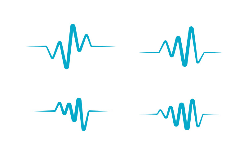 Medical Pulse heartbeat line icon Vector illustration v.3 Logo Template
