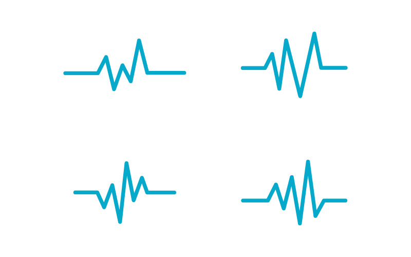 Medical Pulse heartbeat line icon Vector illustration v.5 Logo Template