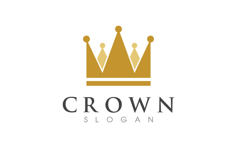 Princess Crown of king Logo Template vector icon v.12