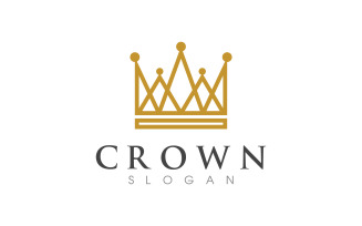 Princess Crown of king Logo Template vector icon v.13