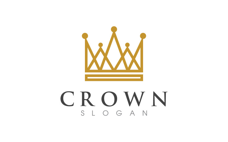Princess Crown of king Logo Template vector icon v.13