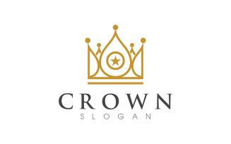 Princess Crown of king Logo Template vector icon v.15