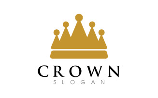 Princess Crown of king Logo Template vector icon v.3