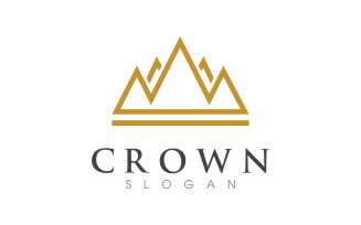 Princess Crown of king Logo Template vector icon v.6