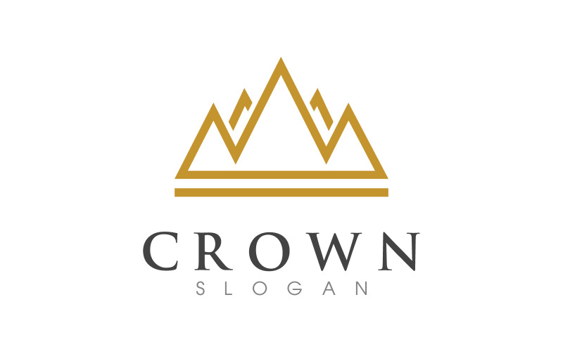 Princess Crown of king Logo Template vector icon v.6