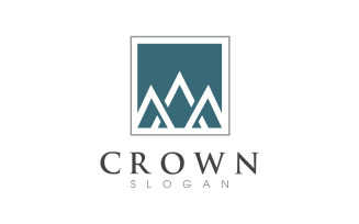 Princess Crown of king Logo Template vector icon v.9