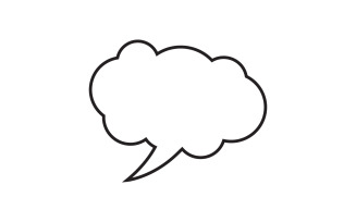 Speech bubble message icon Logo template design v.14