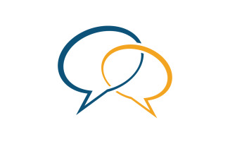 Speech bubble message icon Logo template design v.15
