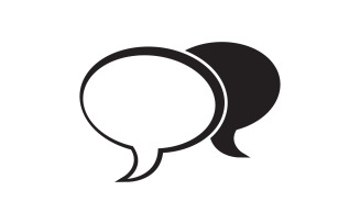 Speech bubble message icon Logo template design v.16