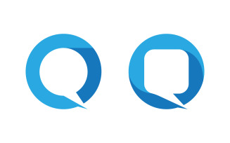 Speech bubble message icon Logo template design v.1