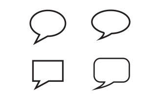 Speech bubble message icon Logo template design v.2