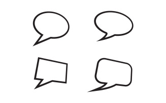 Speech bubble message icon Logo template design v.3
