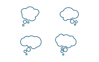 Speech bubble message icon Logo template design v.5