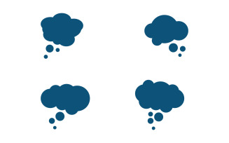 Speech bubble message icon Logo template design v.6