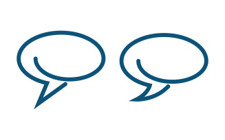 Speech bubble message icon Logo template design v.7