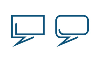 Speech bubble message icon Logo template design v.8