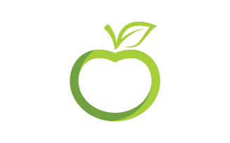 Apple fresh Nutrition vector design icon illustration v.1
